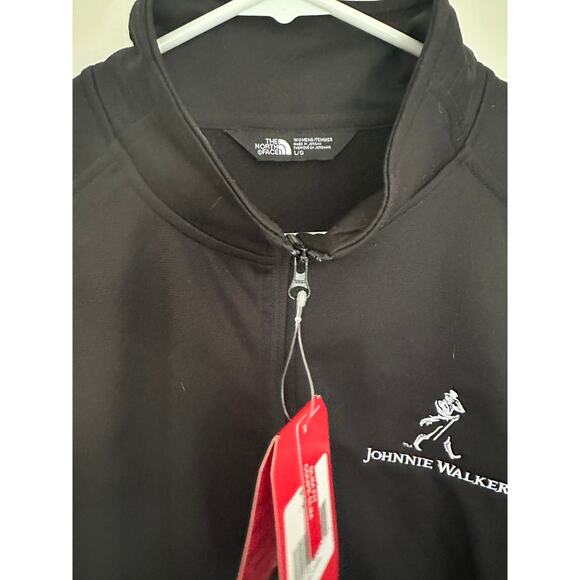 The North Face Womens Large 1/4 Tech Fleece Black Slim Fit NWT Johnnie Walker - Picture 2 of 5
